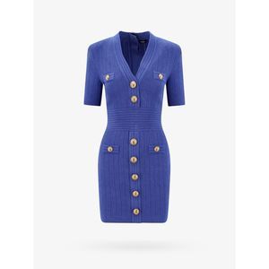 green emerald velvet dress Pierre Balmain Gold Embellished Buttoned Dress Women's Dress Black : 36 (US 4)